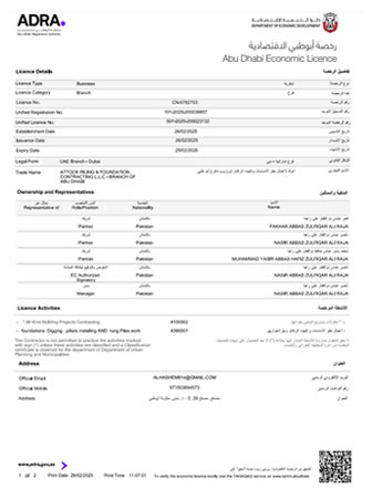 Abu Dhabi Trade Licence